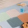 100% Food Grade  Reusable Multi-function Placemat Heat Resistant Silicone  Pot Holder Sink Mat Coaster Square