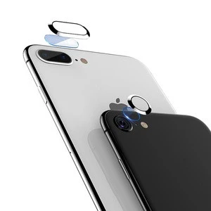 For iPhone X XS MAX 8 7 Plus Tempered Glass+Metal Rear Lens Protective Ring Camera Lens Screen Protector For iPhone XR iPhone XS