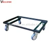 four wheel easy moving steel crate dolly