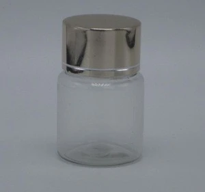 free sample 2OZ 60ML PET food grade plastic refillable bottle  with aluminum screw cap  for medicine supplement container