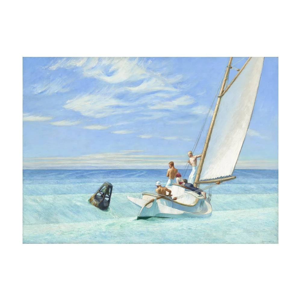 Free Shipping Edward Hopper Giclee Canvas Print Paintings Poster Reproduction Fine Art Wall Decor(Ground Swell)