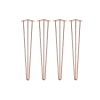 Furniture accessories golden metal simple 3rod gold hairpin table legs