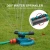 Import Garden Sprinklers Water Durable Rotary Three Nozzle Arm Pipe Hose Sprinkler 360 Degree Automatic Rotating Water Sprinkler System from China