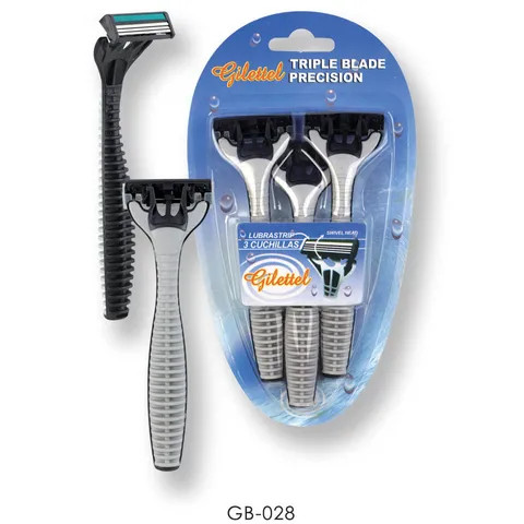 Buy Gb025 Triple Stainless Steel Blade Fix Head Disposable Shaving ...