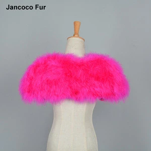 Genuine Soft Fashion Style Womens Shawls Luxury Ostrich Fur Shawls On Sale Female Cape