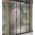 Import glass and aluminium impact from door soft closing unequal double door glass inside matte black frame glass front house door from China