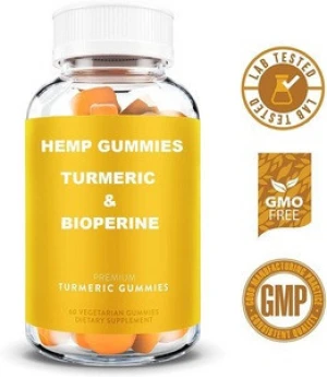 Gluten Free Turmeric Gummies Hemp Gummies with Turmeric &amp; Bioperine