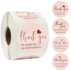 Gold Foil and Pink Thank You Note Greeting Cards Bulk Custom Logo Wedding Business Thank You for Ordering Cards