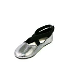 gold silver party shoes girls glitter leather slip-on simple design young children dance shoes