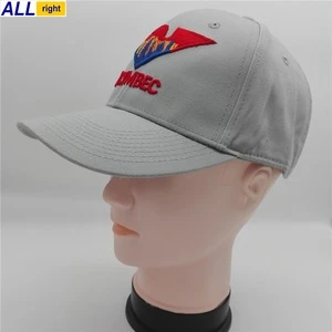 Gray cotton with color multicolor embroidery Logo custom baseball cap