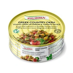 Greek Country Young Okra in Onion & Tomato Sauce, Easy Open 280g Tin Pack