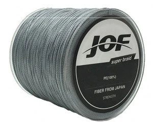 grey colour PE fishing line with 4 wovens