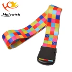 Grid pattern bright color removable luggage belt