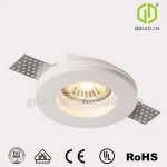 GU10 recessed residential led down light Gypsum Plaster spot downlight