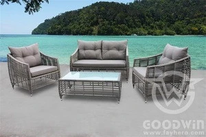 GW3300SET outdoor furniture synthetic round rattan sofa set