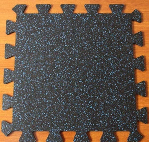 Gym Interlocking rubber tiles Factory price interlocking rubber flooring