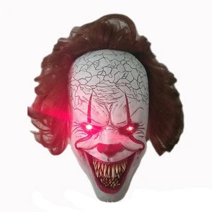 Halloween Mask Creepy Scary Clown Full Face Horror  Movie pennywise Joker Costume Party Festival Cosplay Prop Decoration