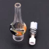Handmade Murano Lampwork Blown Glass Art Bubble Smoking Pipe with colorful Swirls for Electronic Cigarette Cover Accessories