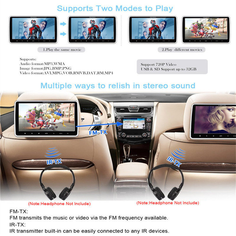 Buy Headrest Display Monitor Android 9.0 12v Car Tv Player Touch Screen ...