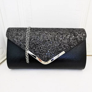 Hedaly 2020 luxury  simple fashion glitter envelop clutch evening bag