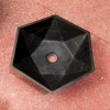 Hexagonal Abalone Shape Custom-made Black Bathroom Wash Marble Basin sink
