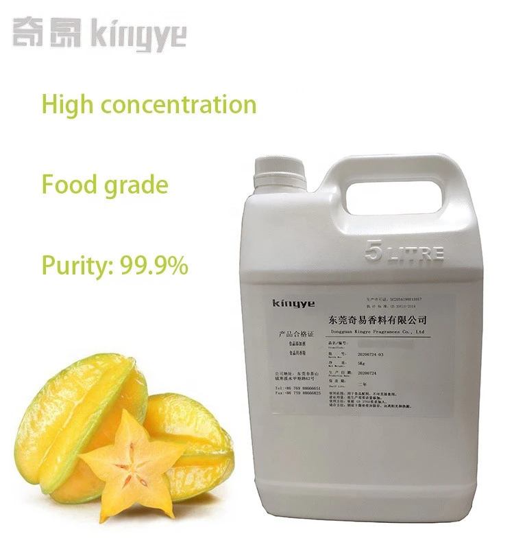 High Concentration Liquid Food Grade Flavouring Liquid Fruit Carambola Flavor For Drink