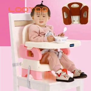 High plastic material foldable luxury infant child food tray dining chair