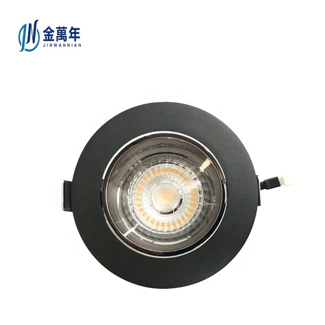 High quality adjustable recess ceiling lamp light slim black round led downlights