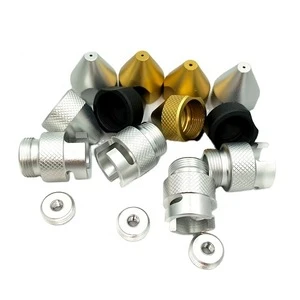 high quality cnc lathe machined spare parts custom waterjet brass nozzles for cnc