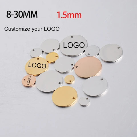 Buy High Quality Customize Stainless Steel Logo Charms For Bead Diy ...