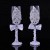 Import High Quality Double Heart Crystal Wedding Champagne Flutes and Cake Knife Shovel Goblet from China