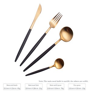 High Quality Hotel Gold Plated Royal Flatware Cutlery Flatware Sets