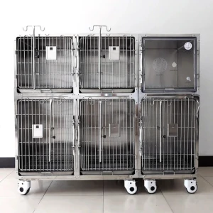 High Quality Large Dog Cage for Veterinary Clinics Customizable Size Stainless Steel and Eco-Friendly Features Animal Pattern