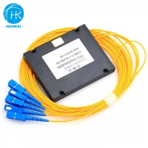 High quality low price 1x32 Fiber optic PLC Splitter abs box with SC/UPC connector