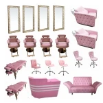 High Quality Men's Barber Chair Wholesale Hair Salon Chairs Pink Barber Chair