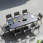 High Quality Outdoor Furniture Sets Aluminum Dining Table Set Extendable Dining Table