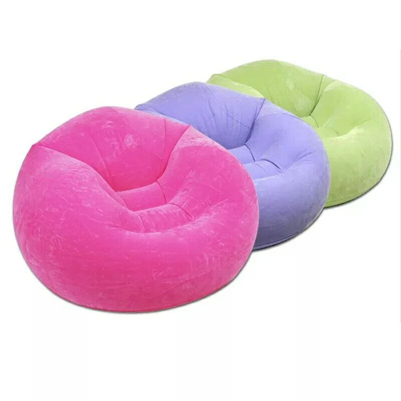 High Strength Portable Seat Inflatable Air Flocking Adult and Children Reading Relaxing Bean Bag Corner Lazy Sofa  Lounge Chair