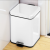 Import Home Bathroom Household Cleaning Tools Accessories Stainless Steel Square White Foot Pedal Trash Can Waste Bins from China