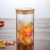 Import Home usage clear glass spice jar eco-friendly durable glass hermetic glass storage jars with wooden lid from China