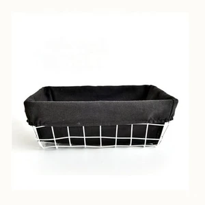 hot sale cheap power coated small wholesale wire baskets with removable fabric liner