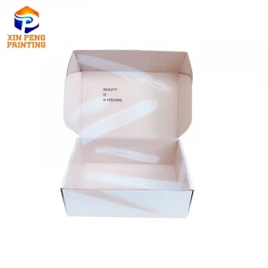 Hot sale fancy pink custom printing corrugated paper packaging shipping Express box