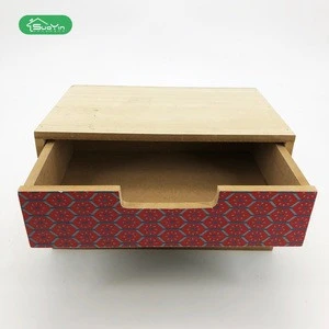 Hot Sale Multilayer Two Drawers Handmade Wooden Storage Bins For Sale