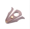 Hot Sale New Product Silver Round Stainless Steel Metal Handle Double Blade Cigar Accessories Cigar Cutter