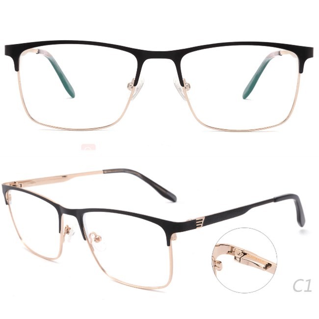 Hot Sale Optical Glasses Rectangular eyeglasses frames metal eye wear for women and men