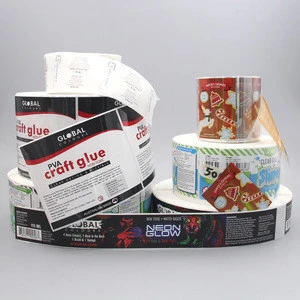 Hot Sale Packaging Adhesive Paper Sticker Printing , Custom Printed Labels , Water Bottle Adhesive Sticker