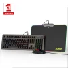 Hot sale RGB Mechanical gaming keyboard mouse  combos with mouse pad Custom  Programmable functions