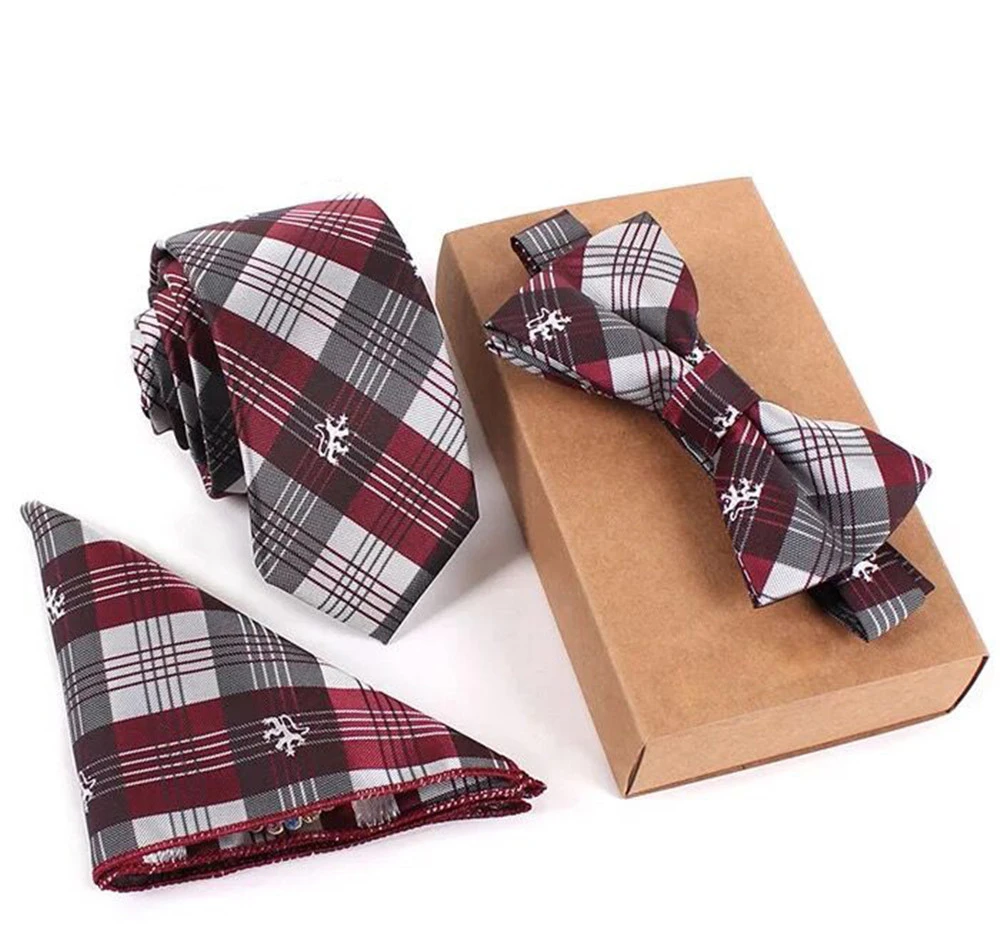 Hot Sale Tie Set Bow Tie Handkerchief Neck tie For Men