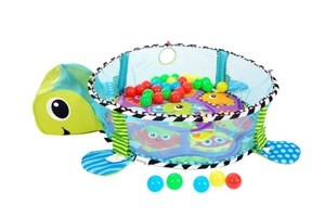 Hot Sales On Amazon Animal 3-in-1 Grow With Me Activity Gym And Ball Pit Baby Play Mat