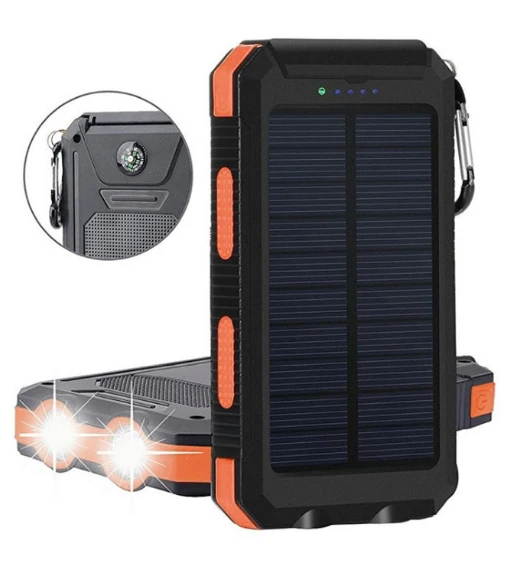 Hot Sales Power Banks Portable Mobile Charger 10000mah 30000mah 20000mah Waterproof Solar Power Bank