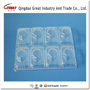 Hot sales thermoforming plastic chocolate packaging trays with dividers